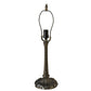 Meyda Lighting Roses 21" Mahogany Bronze Table Lamp With Iridescent White & Pink Flowers Shade Glass