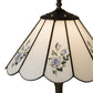 Meyda Lighting Roses 21" Mahogany Bronze Table Lamp With Spectrum White & Blue Roses Shade Glass