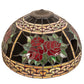 Meyda Lighting Roses & Scrolls 18" Multi-Colored Stained Shade Glass