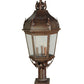 Meyda Lighting Royan 15" 3-Light Rusty Nail Lantern Pier Mount Light With Clear Seeded Shade Glass