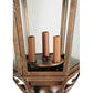Meyda Lighting Royan 15" 3-Light Rusty Nail Lantern Pier Mount Light With Clear Seeded Shade Glass