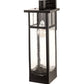 Meyda Lighting Roylance 10" Solar Black Solid Mount Wall Sconce With Clear Seeded Shade Glass