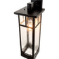 Meyda Lighting Roylance 10" Solar Black Solid Mount Wall Sconce With Clear Seeded Shade Glass