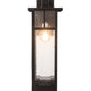 Meyda Lighting Roylance 10" Solar Black Solid Mount Wall Sconce With Clear Seeded Shade Glass