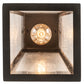 Meyda Lighting Roylance 10" Solar Black Solid Mount Wall Sconce With Clear Seeded Shade Glass