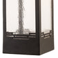 Meyda Lighting Roylance 10" Solar Black Solid Mount Wall Sconce With Clear Seeded Shade Glass