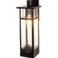 Meyda Lighting Roylance 10" Solar Black Solid Mount Wall Sconce With Clear Seeded Shade Glass