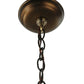 Meyda Lighting Roylance 14" Antique Copper Prime Pendant Light With Honey Amber Art Shade Glass