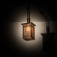 Meyda Lighting Roylance 186351 13" Antique Copper Pendant Light With Silver Mica Shade Glass