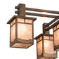 Meyda Lighting Roylance 213249 36" 5-Light Antique Copper Chandelier With Silver Mica Shade Glass