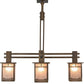 Meyda Lighting Roylance 36" 4-Light Antique Copper Chandelier With Silver Mica Shade Glass