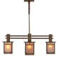 Meyda Lighting Roylance 36" 5-Light Antique Copper Chandelier With Silver Mica Shade Glass
