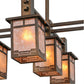 Meyda Lighting Roylance 36" 5-Light Antique Copper Chandelier With Silver Mica Shade Glass