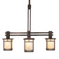 Meyda Lighting Roylance 36" 5-Light Mahogany Bronze Chandelier With Beige Art Shade Glass