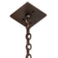 Meyda Lighting Roylance 36" 5-Light Mahogany Bronze Chandelier With Beige Art Shade Glass