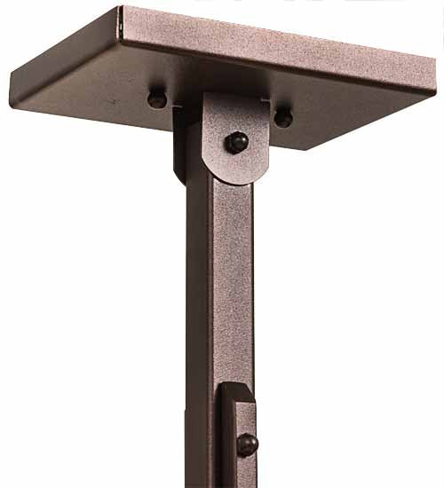 Meyda Lighting Roylance 36" 5-Light Mahogany Bronze Chandelier With Silver Mica Shade Glass