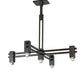 Meyda Lighting Roylance 36"Sq 5-Light Antique Copper & Timeless Bronze Chandelier With Silver Mica Shade Glass