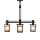 Meyda Lighting Roylance 36"Sq 5-Light Antique Copper & Timeless Bronze Chandelier With Silver Mica Shade Glass