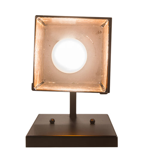 Meyda Lighting Roylance 6" Mahogany Bronze Wall Sconce With Amber Mica Shade Glass