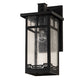 Meyda Lighting Roylance 9" Solar Black Solid Mount Wall Sconce With Clear Seeded Shade Glass