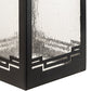 Meyda Lighting Roylance 9" Solar Black Solid Mount Wall Sconce With Clear Seeded Shade Glass