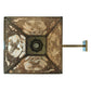 Meyda Lighting Ruffed Grouse 16" Antique Copper Hanging Wall Sconce With Silver Mica Shade Glass