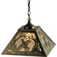Meyda Lighting Ruffed Grouse 22" 2-Light Antique Copper Pendant Light With Silver Mica Shade Glass