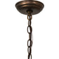 Meyda Lighting Ruffed Grouse 22" 2-Light Antique Copper Pendant Light With Silver Mica Shade Glass