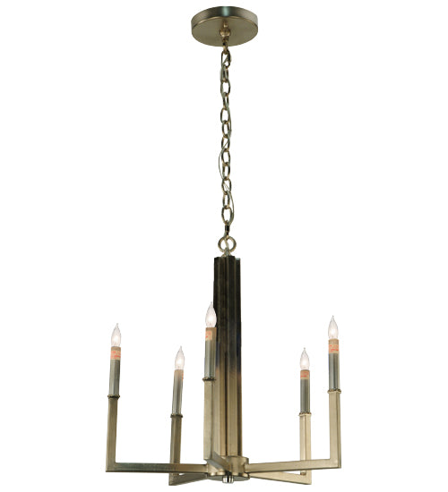 Meyda Lighting Rula 20" 5-Light Brushed Nickel Chandelier