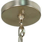 Meyda Lighting Rula 24" 5-Light Brushed Nickel Chandelier With Blue Textrene Shade