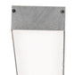 Meyda Lighting Ruland 73" LED Raw Aluminum Embedded Wall Luminaire Flush Mount Light With White Statuario Idalight Shade