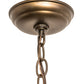 Meyda Lighting Running Horses 10" Antique Copper Pendant Light With Silver Mica Shade Glass