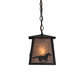 Meyda Lighting Running Horses 10" Timeless Bronze Pendant Light With Silver Mica Shade Glass