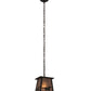Meyda Lighting Running Horses 10" Timeless Bronze Pendant Light With Silver Mica Shade Glass