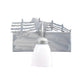 Meyda Lighting Running Horses 13" Silver Wall Sconce With White Shade Glass and Left Horse Design
