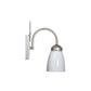 Meyda Lighting Running Horses 13" Silver Wall Sconce With White Shade Glass and Left Horse Design