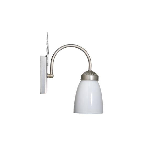 Meyda Lighting Running Horses 13" Silver Wall Sconce With White Shade Glass and Left Horse Design