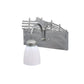 Meyda Lighting Running Horses 13" Silver Wall Sconce With White Shade Glass and Left Horse Design