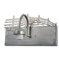Meyda Lighting Running Horses 13" Silver Wall Sconce With White Shade Glass and Left Horse Design