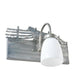 Meyda Lighting Running Horses 13" Silver Wall Sconce With White Shade Glass and Left Horse Design