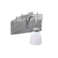 Meyda Lighting Running Horses 13" Silver Wall Sconce With White Shade Glass and Right Horse Design