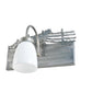 Meyda Lighting Running Horses 13" Silver Wall Sconce With White Shade Glass and Right Horse Design