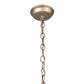 Meyda Lighting Running Horses 22" 2-Light Antique Copper Pendant Light With Silver Mica Shade Glass