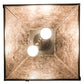 Meyda Lighting Running Horses 22" 2-Light Timeless Bronze Pendant Light With Silver Mica Shade Glass
