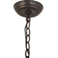 Meyda Lighting Running Horses 22" 2-Light Timeless Bronze Pendant Light With Silver Mica Shade Glass