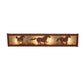 Meyda Lighting Running Horses 24" 4-Light Rust Vanity Light With Silver Mica Shade Glass