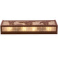 Meyda Lighting Running Horses 254836 24" 4-Light Rust Vanity Light With Silver Mica Shade Glass