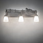 Meyda Lighting Running Horses 27" 3-Light Industrial Steel Vanity Light With White Opal Shade Glass