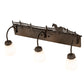Meyda Lighting Running Horses 27" 3-Light Oil Rubbed Bronze Vanity Light With White Opal Shade Glass