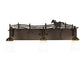 Meyda Lighting Running Horses 27" 3-Light Oil Rubbed Bronze Vanity Light With White Opal Shade Glass